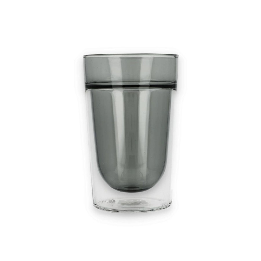 Clearance paper tea Double Walled Glass Small Grey